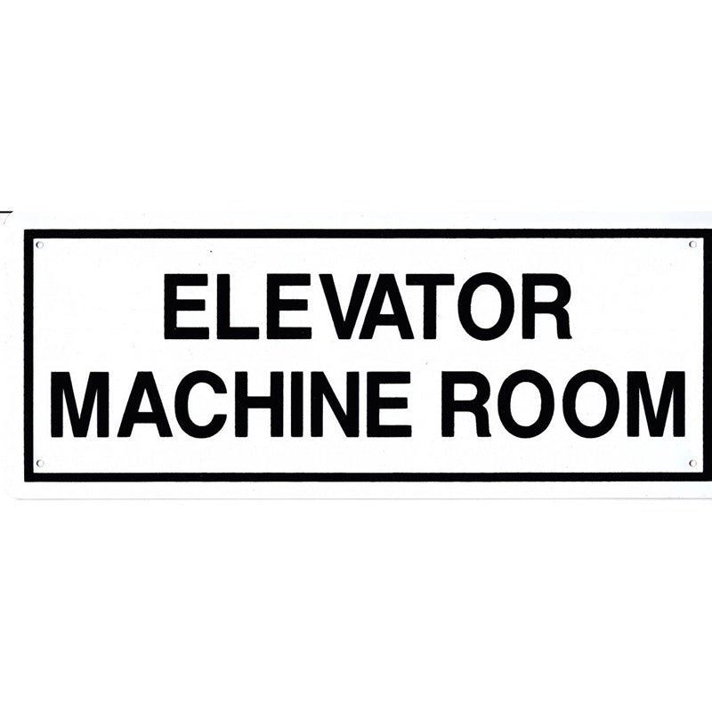 Elevator Machine Room 4” x 10”
