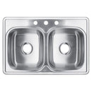 55-1132: One Piece S.S. Double Sink Top 42”