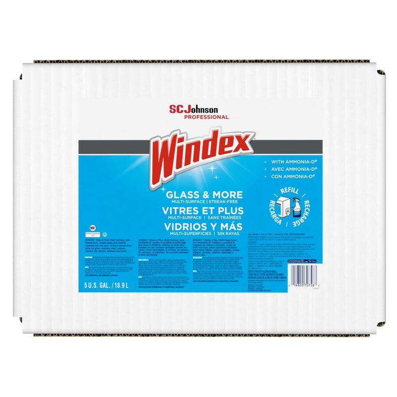 Windex® Glass & More Multi-Surface Cleaner Refill, 5 Gal