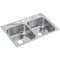 Kitchen Double Sink Stainless Steel 33” x 22” 4 Hole 6” Deep