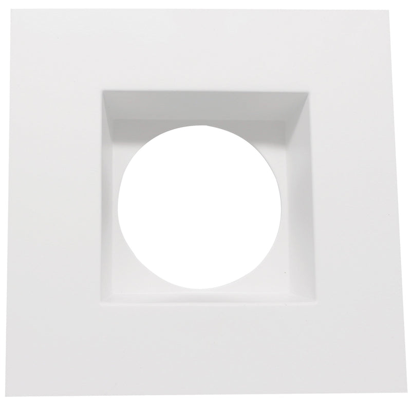 PS24954 :  SPOTLIGHT – CANLESS: SMOOTH & BAFFLED INTERCHANGEABLE TRIMS SQUARE SMOOTH WHITE