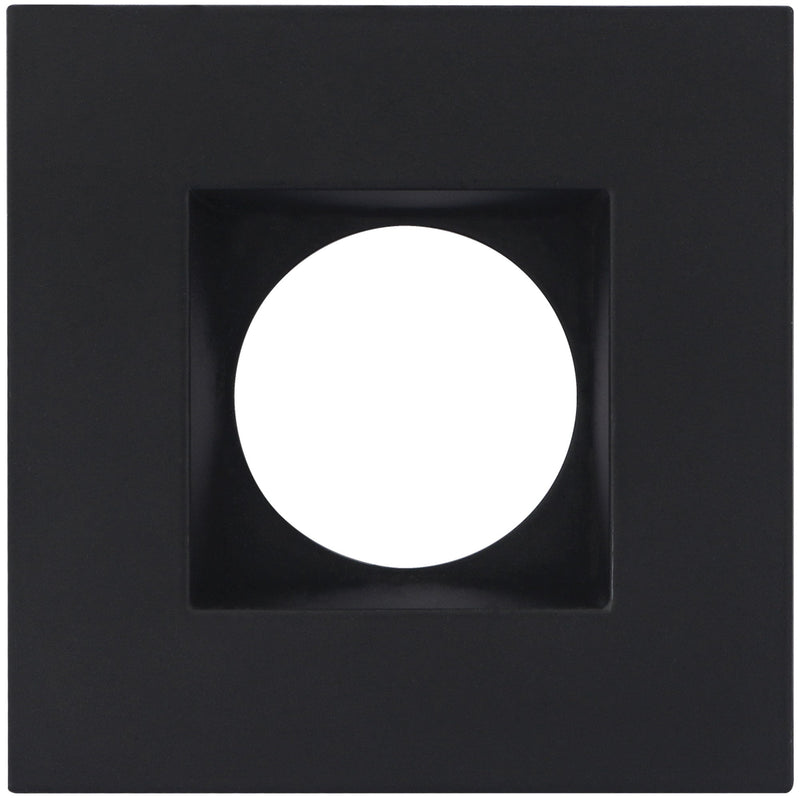 PS24958 :  SPOTLIGHT – CANLESS: SMOOTH & BAFFLED INTERCHANGEABLE TRIMS SQUARE SMOOTH BLACK