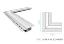 PS43106 :  TAPERITE™ CHANNEL RECESSED–PLASTER IN V1 CONNECTORS LATERAL CORNER