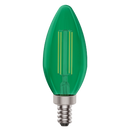 E12 4.5W Green Filament Torpedo