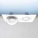 4" Recessed Floating Gimbal - 5 CCT Selectable Square Trim 2-HEAD
