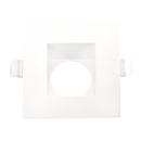 3" Regressed Square Wall Washer Trim - White Finish
