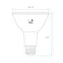 PAR30 Long Neck LED Bulb dimensions