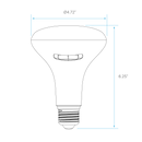 BR40 LED Flood Bulb dimensions