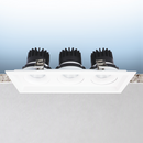 Omni3 - Three Head Regressed Multi-head Gimbal 5CCT Selectable - Dual Dimming/Universal Voltage