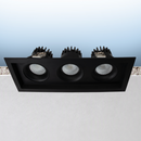Omni3 - Three Head Regressed Multi-head Gimbal 5CCT Selectable - Dual Dimming/Universal Voltage