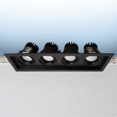 Omni4 - Four Head Regressed Multi-head Gimbal 5CCT Selectable - Dual Dimming/Universal Voltage