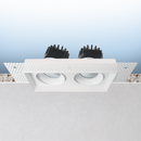 Omni2 - Two Head Regressed Trimless Multi-head Gimbal 5CCT Selectable - Dual Dimming/Universal Voltage