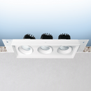 Omni3 - Three Head Regressed Trimless Multi-head Gimbal 5CCT Selectable - Dual Dimming/Universal Voltage