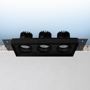 Omni3 - Three Head Regressed Trimless Multi-head Gimbal 5CCT Selectable - Dual Dimming/Universal Voltage