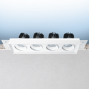 Omni4 - Four Head Regressed Trimless Multi-head Gimbal 5CCT Selectable - Dual Dimming/Universal Voltage