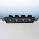 Omni4 - Four Head Regressed Trimless Multi-head Gimbal 5CCT Selectable - Dual Dimming/Universal Voltage