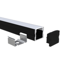 96" Surface Mount 0.48" Channel - Black Finish