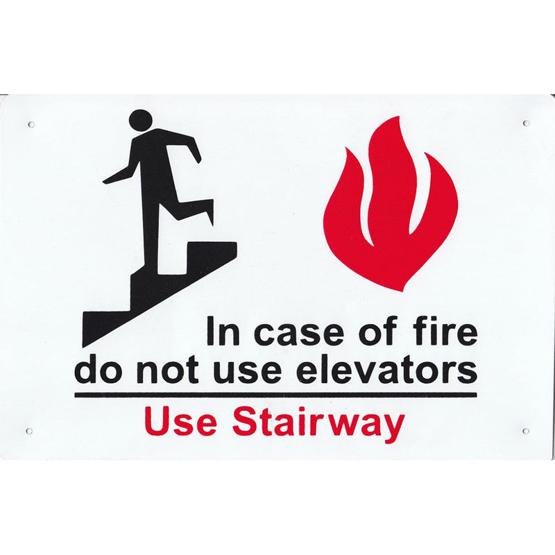 In Case Of Fire Use Stairs Various Sizes