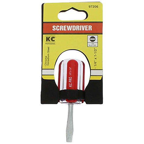 Screwdriver Stubby Slotted 1/4” x 1 1/4”